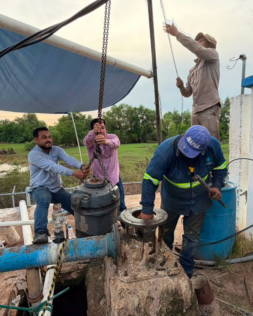 JMAPAM realiza reparación de motor en pozo de El Pochote para fortalecer el suministro de agua