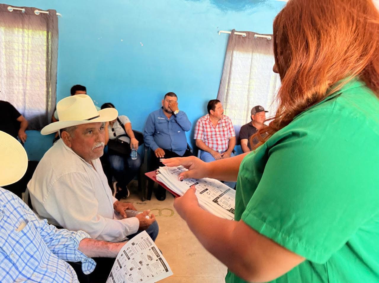 Continúan capacitaciones sobre el gusano barrenador en comunidades de Mocorito